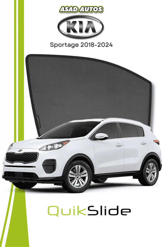 QuikSlide car pardy fitted on Kia Sportage 2022 rear side window for UV protection