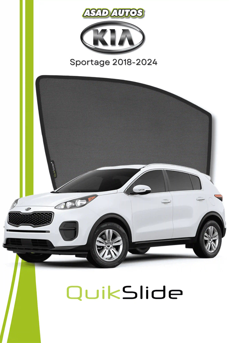 QuikSlide car pardy fitted on Kia Sportage 2022 rear side window for UV protection