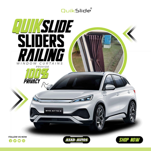 QuikSlide Sliders Railing Curtains for BYD Atto 3 Gen1 2022–2025