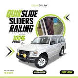 QuikSlide Sliders Railing Curtains for Mitsubishi Pajero Gen2 1991-1999