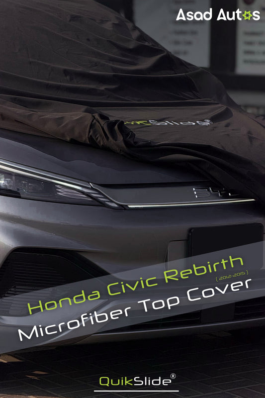 QuikSlide microfiber top cover for Honda Civic 2012–2015 Rebirth full body car cover with UV protection dust and scratch resistant material
