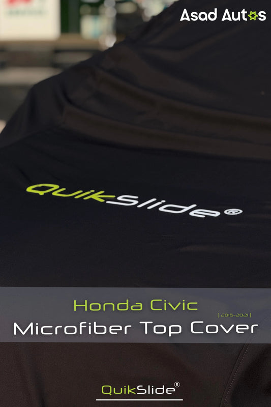 QuikSlide microfiber top cover for Honda Civic 2016–2021 full body car cover with UV protection dust and scratch resistant material
