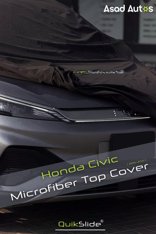 QuikSlide microfiber top cover for Honda Civic 2016–2021 full body car cover with UV protection dust and scratch resistant material
