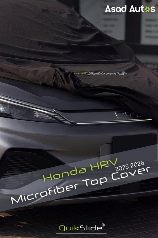 QuikSlide microfiber top cover for Honda HR-V HEV 2025–2026 featuring a custom-fit dashboard cover with UV protection,