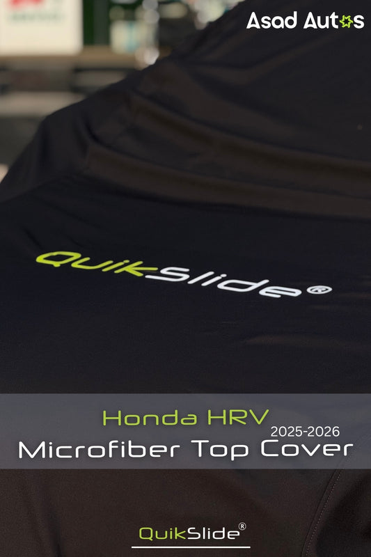 QuikSlide microfiber top cover for Honda HR-V HEV 2025–2026 featuring a custom-fit dashboard cover with UV protection,