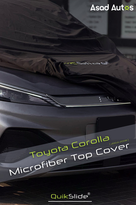 QuikSlide microfiber top cover for Toyota Corolla 2003–2008 full body car cover with UV protection dust and scratch resistant material
