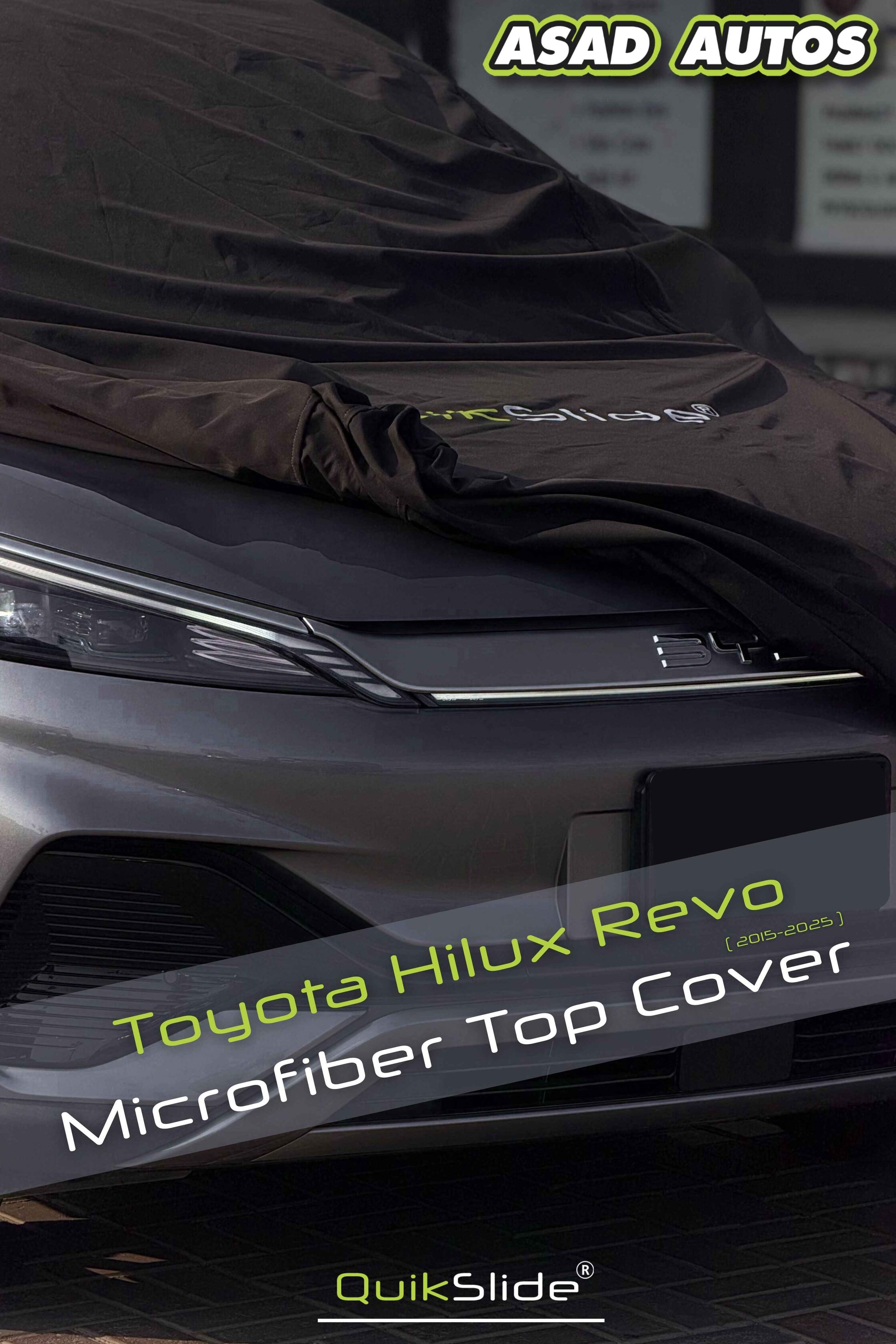 QuikSlide Microfiber Top Cover for Toyota Hilux Revo 2015–2025