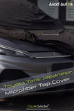 QuikSlide microfiber top cover for Toyota Yaris Japanese 2023–2026 hatchback full body car cover with UV protection dust and scratch resistant material
