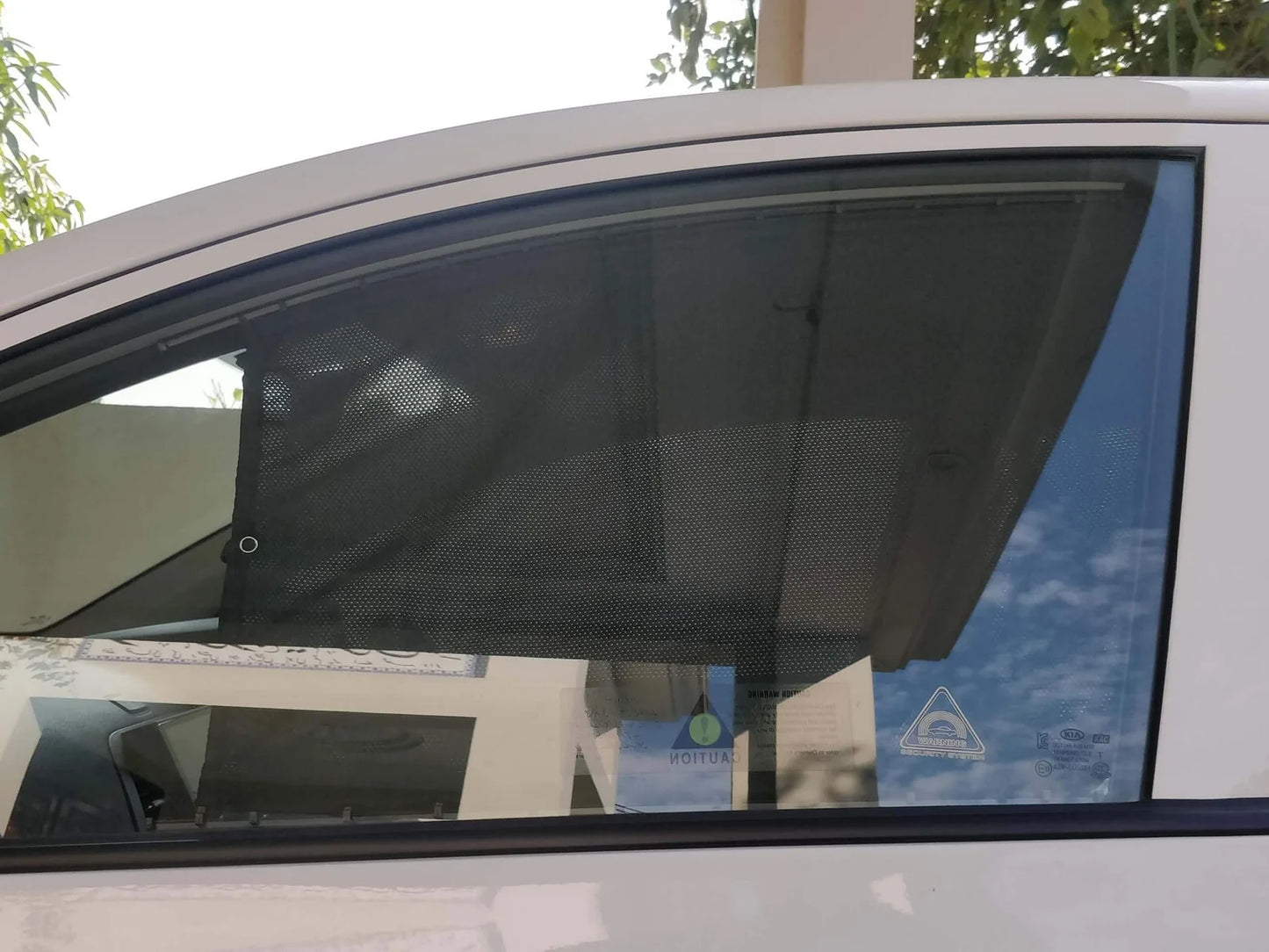 QuikSlide railing curtains installed in Kia Picanto