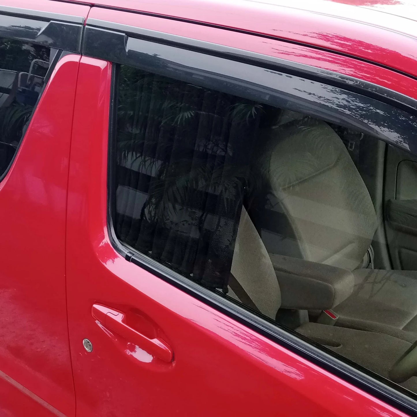 QuikSlide sliders railing curtains Suzuki WagonR 2017-2023, Suzuki WagonR 6th generation window curtains, 