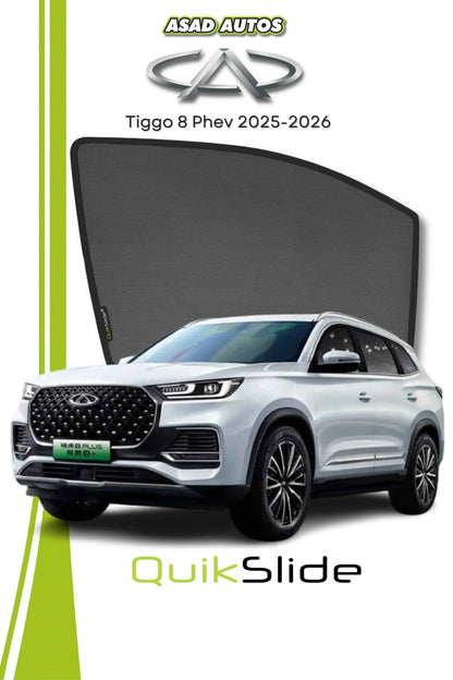 QS | QuikSlide Window Sun Shades (Car Pardy) for Chery Tiggo 8 PHEV 2025–2026