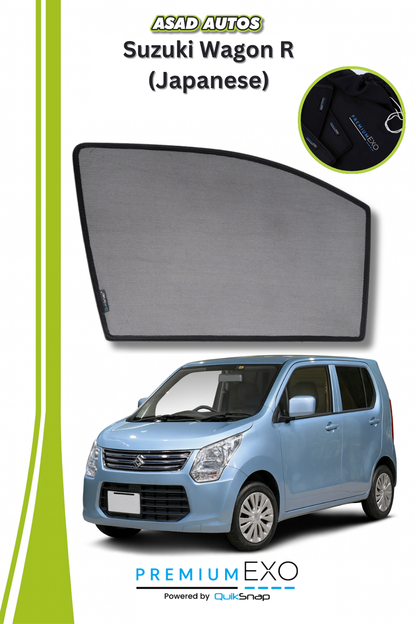 Quik Snap Car Sun Shade for Suzuki Wagon R (Japanese) – UV & Heat Protection, Easy Installation
