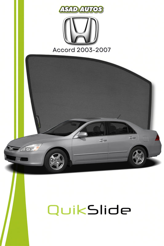 Quik Snap Window Sun Shades (Car Pardy) For Honda Accord 2003-2007 VIP Sedan