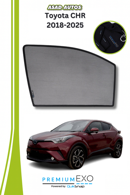 Quik Snap Window Sun Shades (Car Pardy) For Toyota	C-HR 2018-2023 Crossover