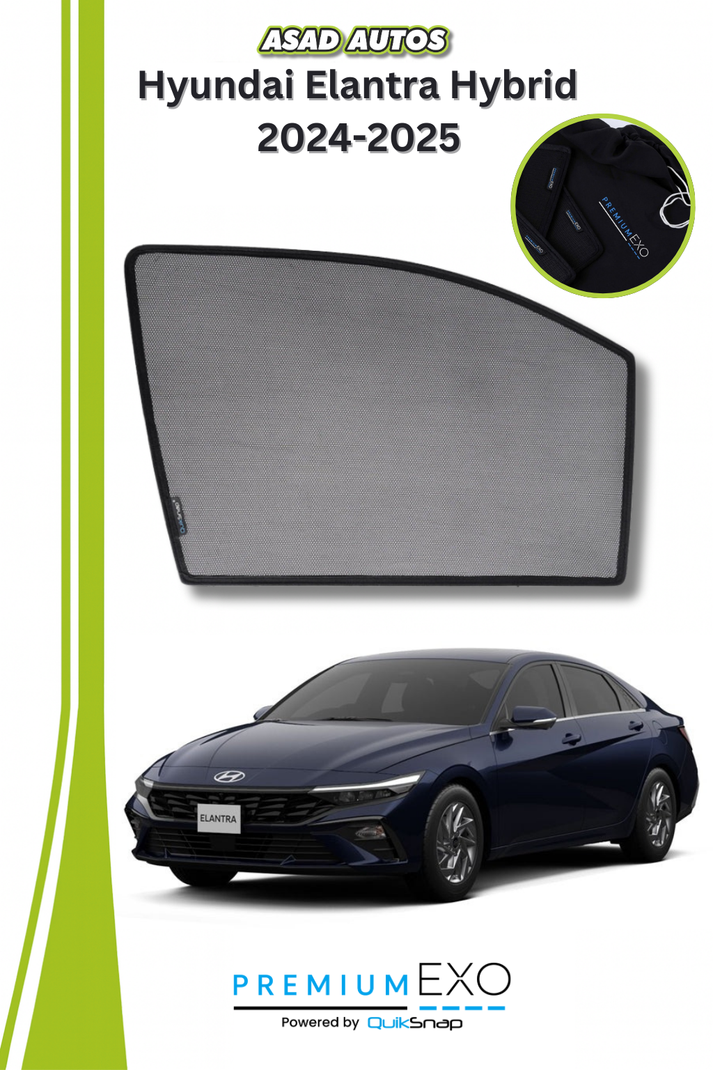 Quik Snap Window Sun Shades (Car Pardy) for Nissan Days – Custom-fit sunshades for UV protection, heat reduction, and enhanced privacy.
