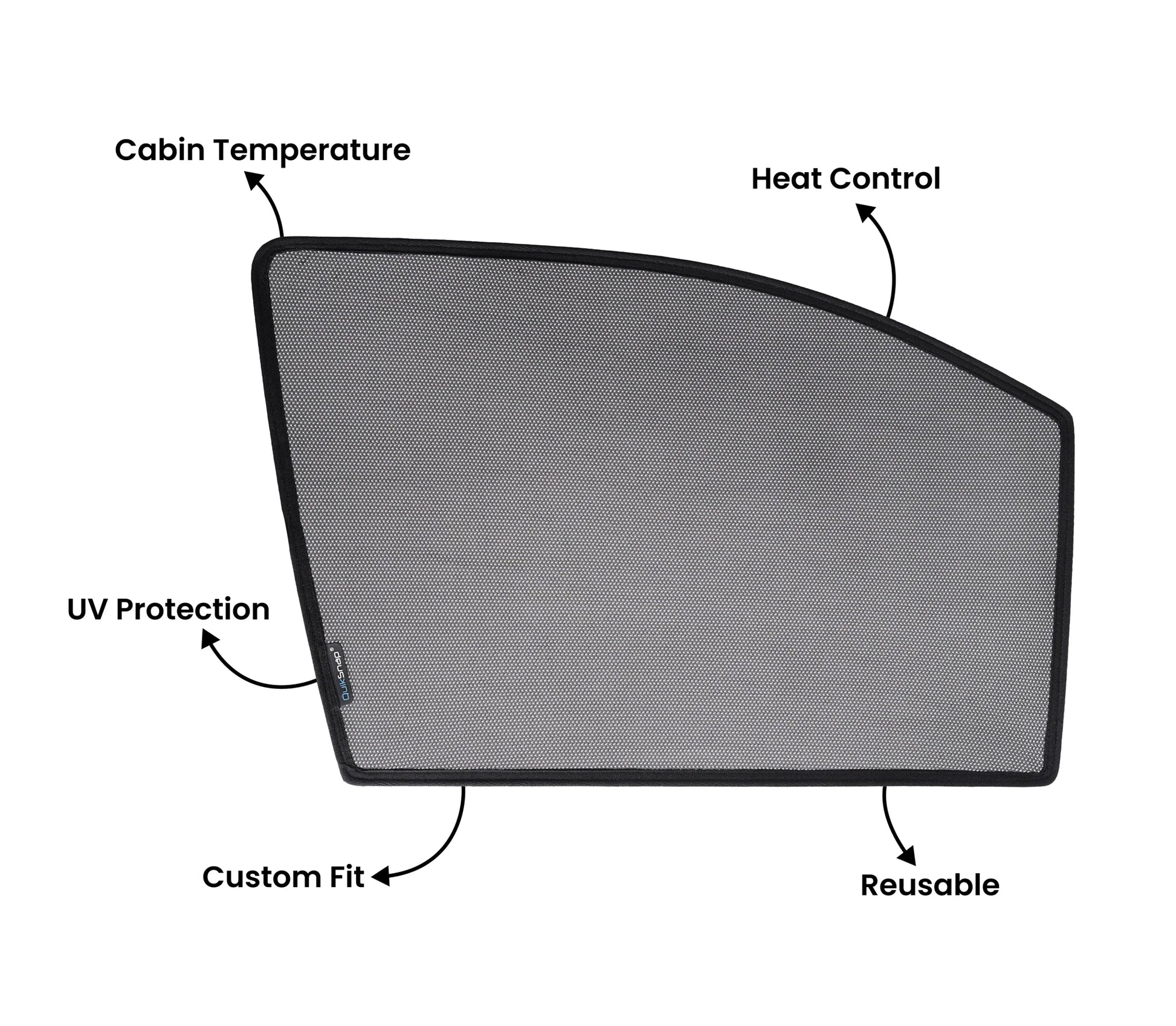 Quik Snap Window Sun Shades for Honda Fit 2015-2020 Hatchback – UV Protection and Privacy Accessory
