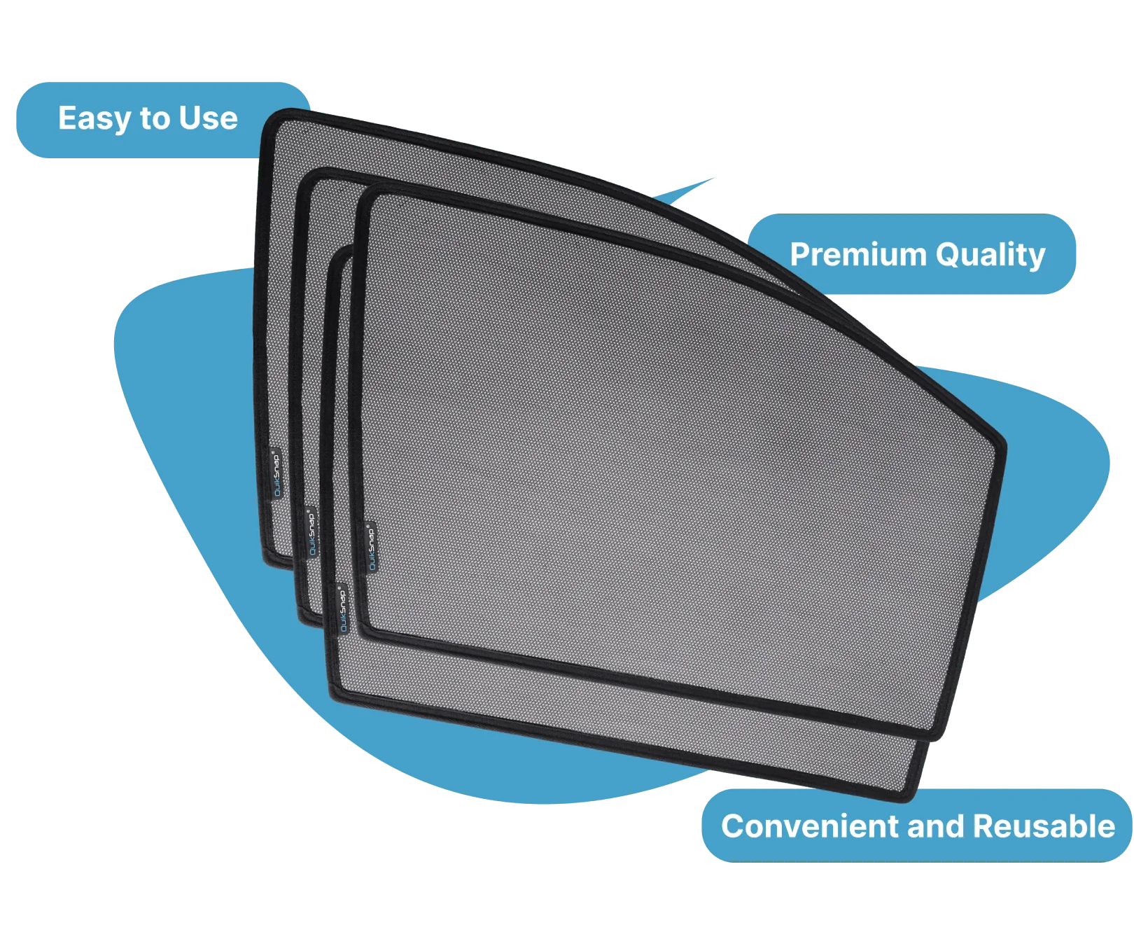 Quik Snap Window Sun Shades for Honda Fit 2015-2020 Hatchback – UV Protection and Privacy Accessory