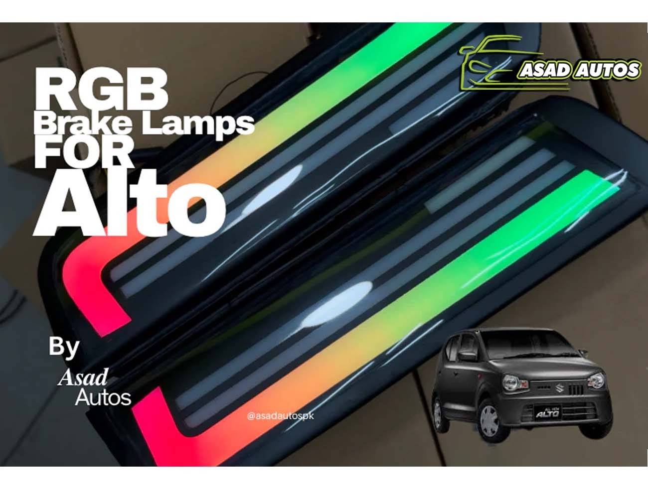 RGB V2 Brake Lights for Suzuki Alto 2014-2026 – Stylish and Enhanced Visibility