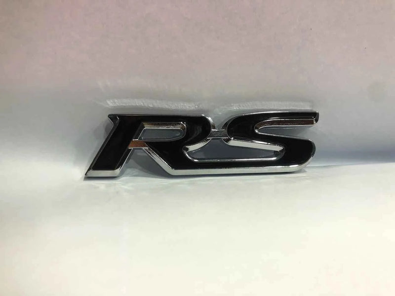 RS Emblem, Monogram, Logo – Red & Chrome Racing Badge