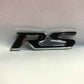 RS Emblem, Monogram, Logo – Red & Chrome Racing Badge