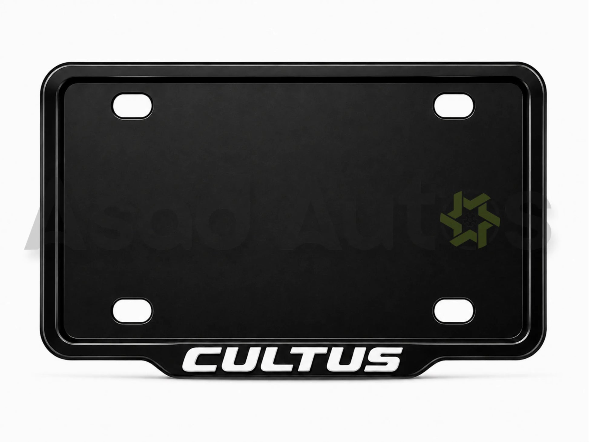 Raptic custom number plate frame white fitted on Suzuki Cultus front plate area - Asad Autos
