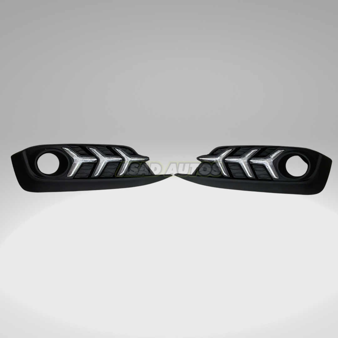 Rear LED Tail Lights for Honda Civic 10th Gen (2016-2021), featuring DRL daytime running lights, brake light, and fog lamp (2 pieces).
