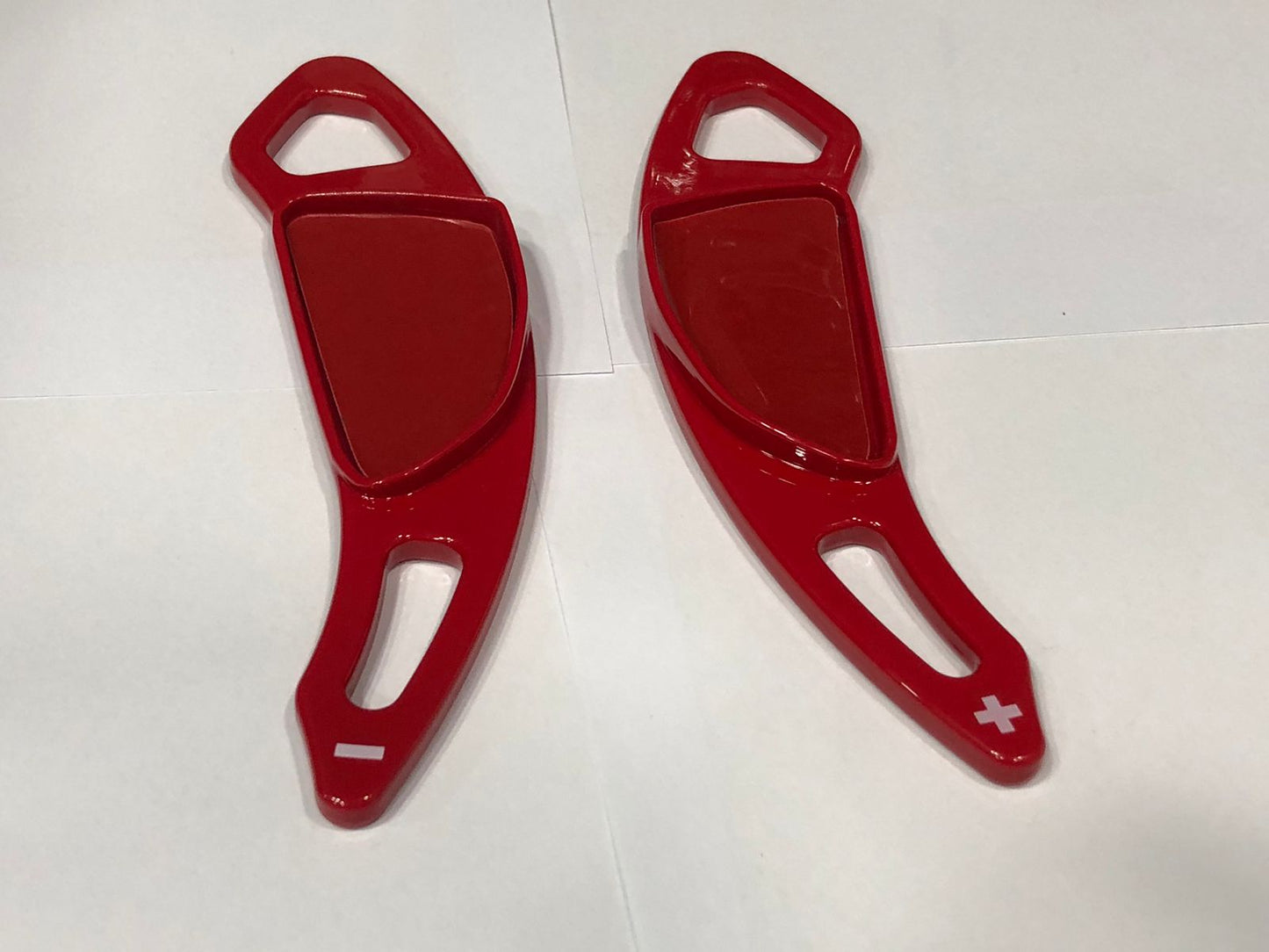 Red paddle shifter extension for MG HS PHEV 2025-2026 steering wheel sporty upgrade