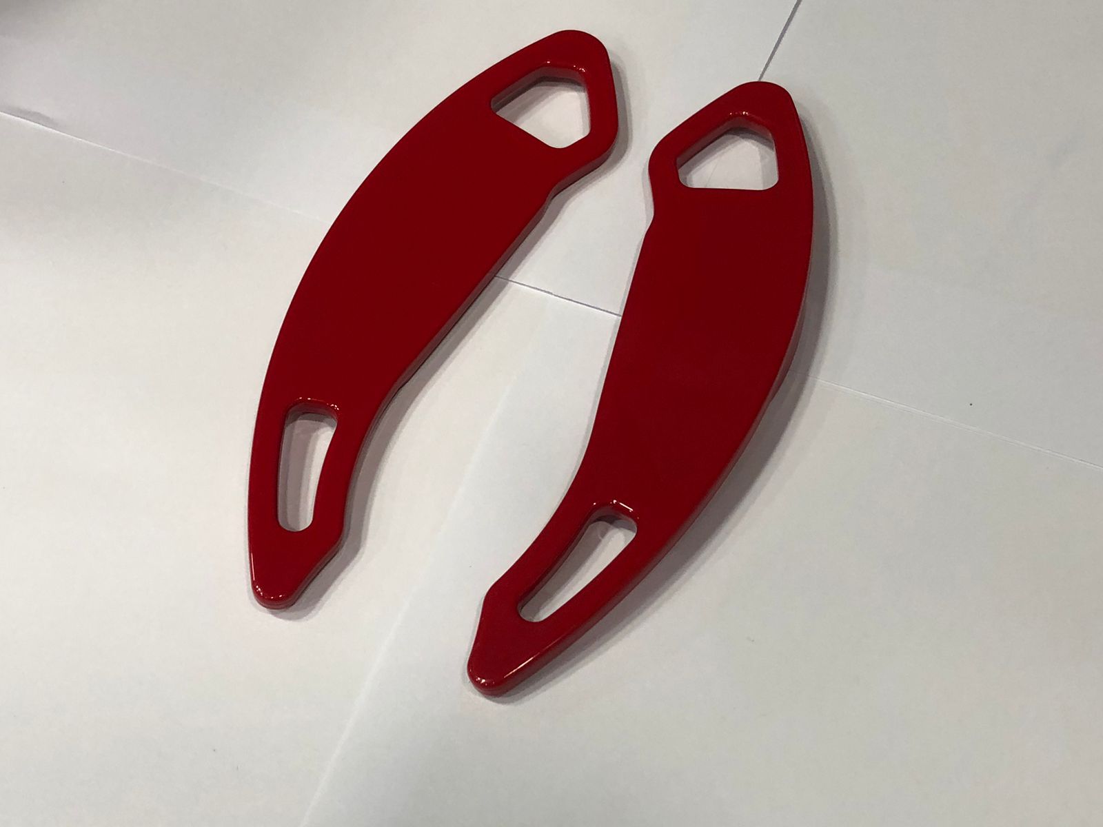 Red paddle shifter extension for MG HS PHEV 2025-2026 steering wheel sporty upgrade