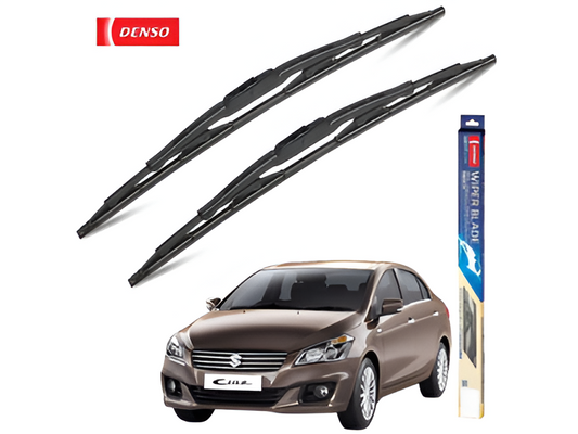 Reliable DENSO Standard Wiper Blades installed on a Suzuki Ciaz for clear visibility and streak-free performance in all weather