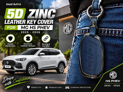Shop 5D Zinc Leather Key Cover for MG HS PHEV 2025-2026