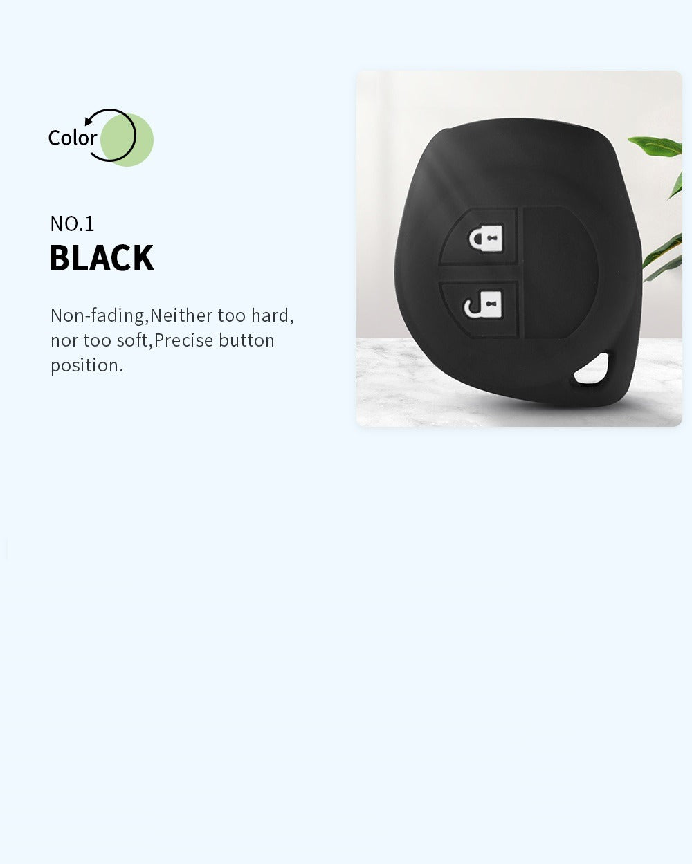 Silicone car key case cover for Suzuki offering durability, protection, and style.

