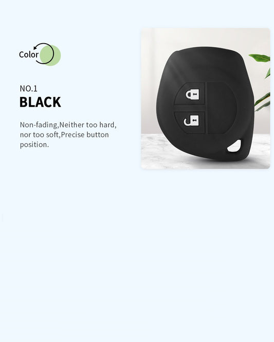 Silicone car key case cover for Suzuki offering durability, protection, and style.

