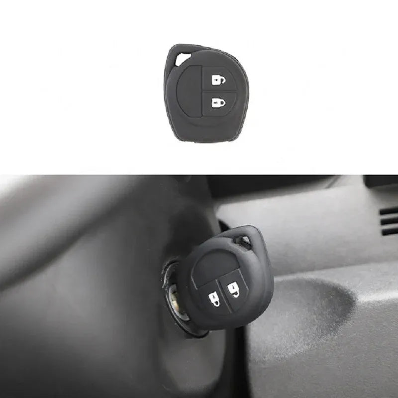 Silicone car key case cover for Suzuki offering durability, protection, and style.
