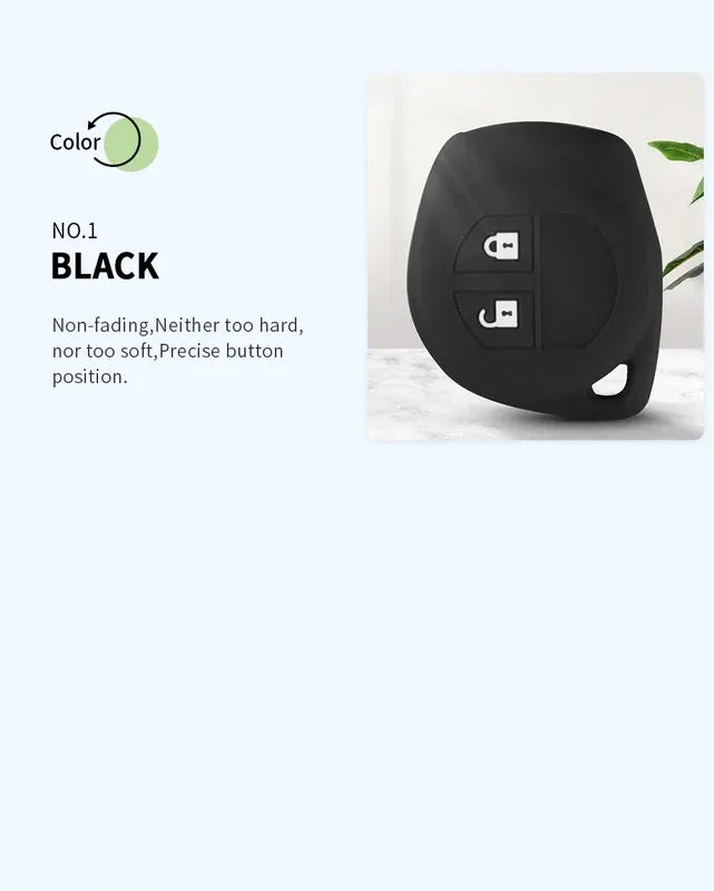 Silicone car key case cover for Suzuki offering durability, protection, and style.
