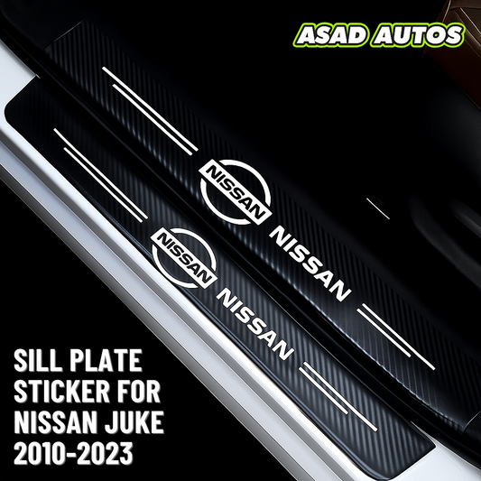 Carbon Fiber Sill Plate Stickers for Nissan Juke 2010–2023 – Sleek Entry Protection in Style