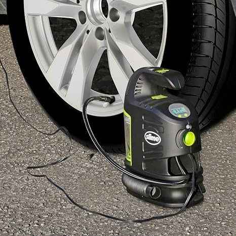 Slime 40058 2-in-1 12V Tire Inflator & Car Vacuum – Portable Air Pump & Cleaner