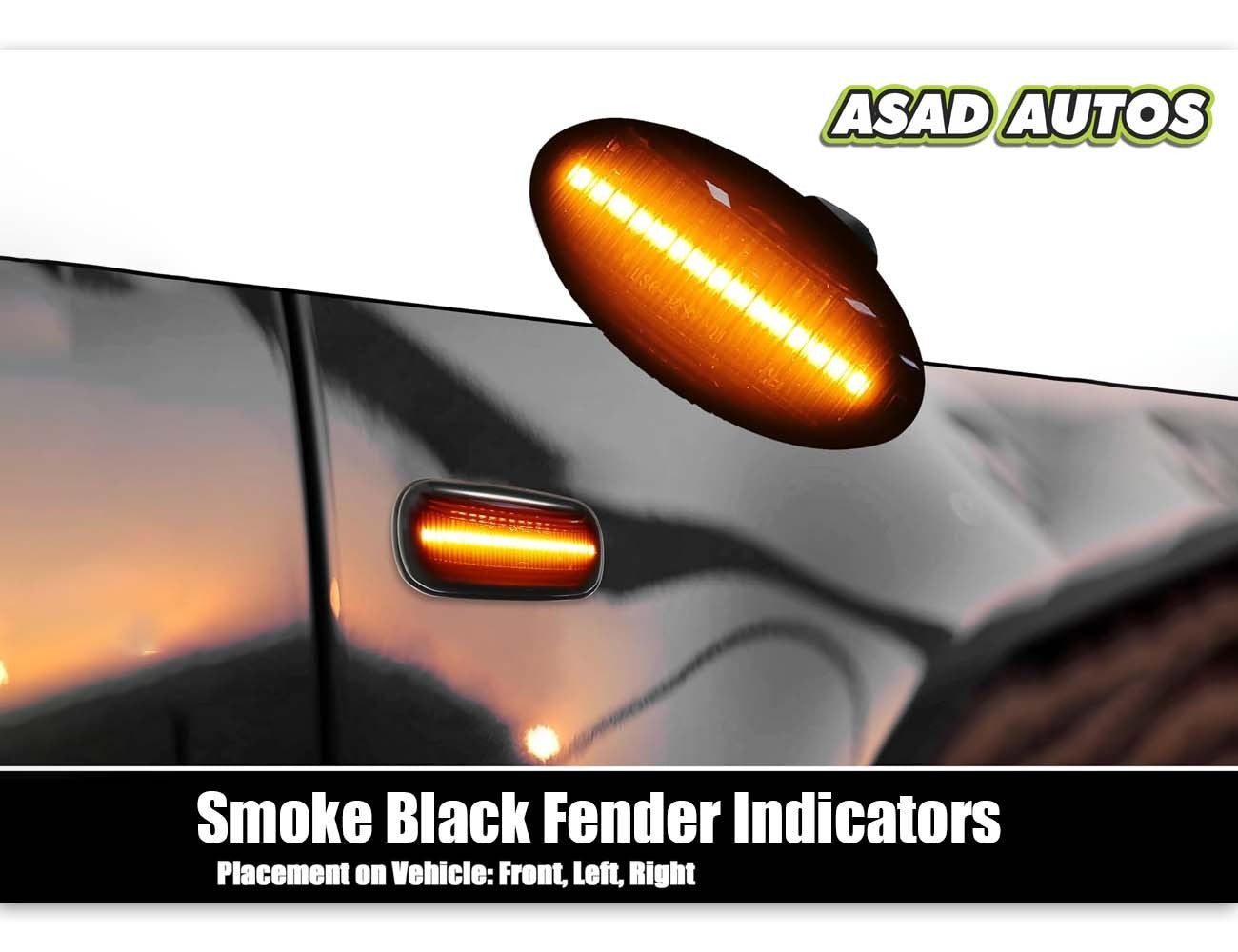 Smoke Black Fender Indicators for Suzuki Alto & Cultus – Stylish and Functional Upgrade