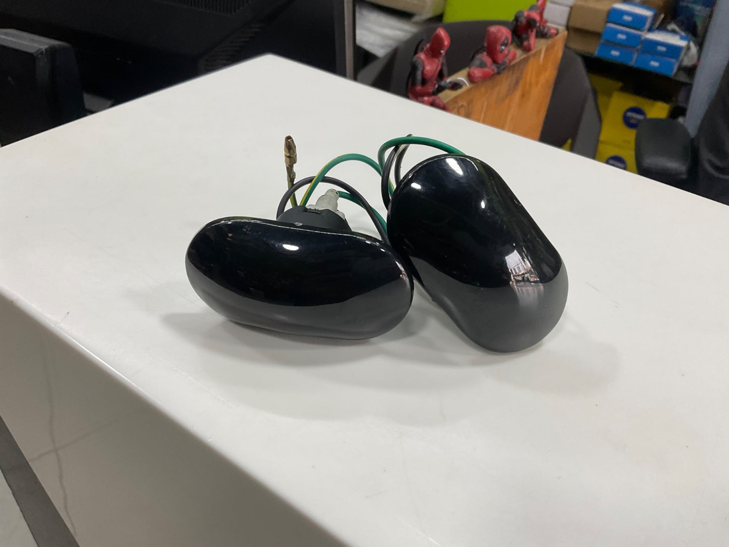 Smoke black fender indicators for Suzuki Mehran, adding a sleek, modern look with enhanced durability and improved turn signal visibility.