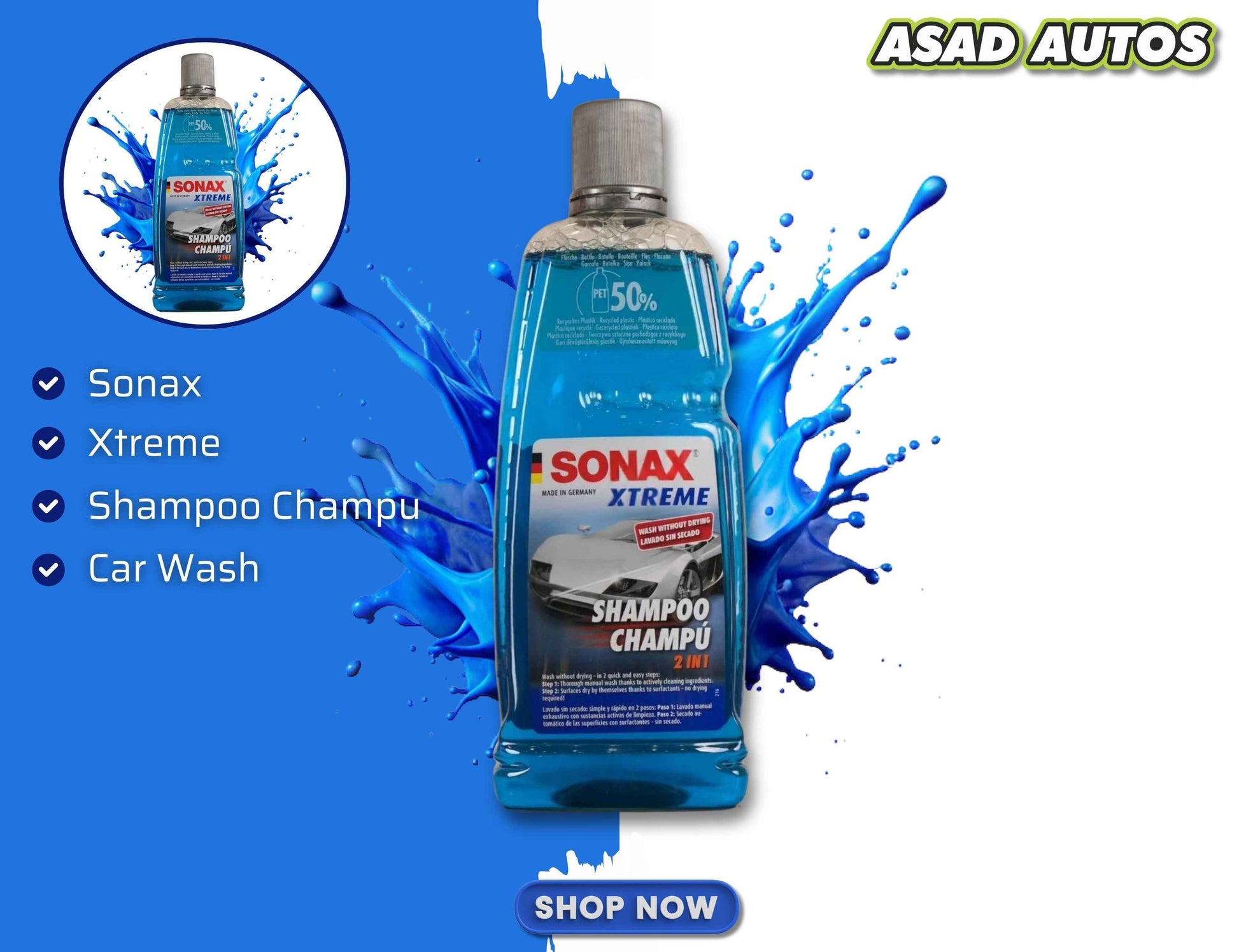 Sonax Xtreme Shampoo Champú 2-in-1 1000ml | Wash & Wax Protection