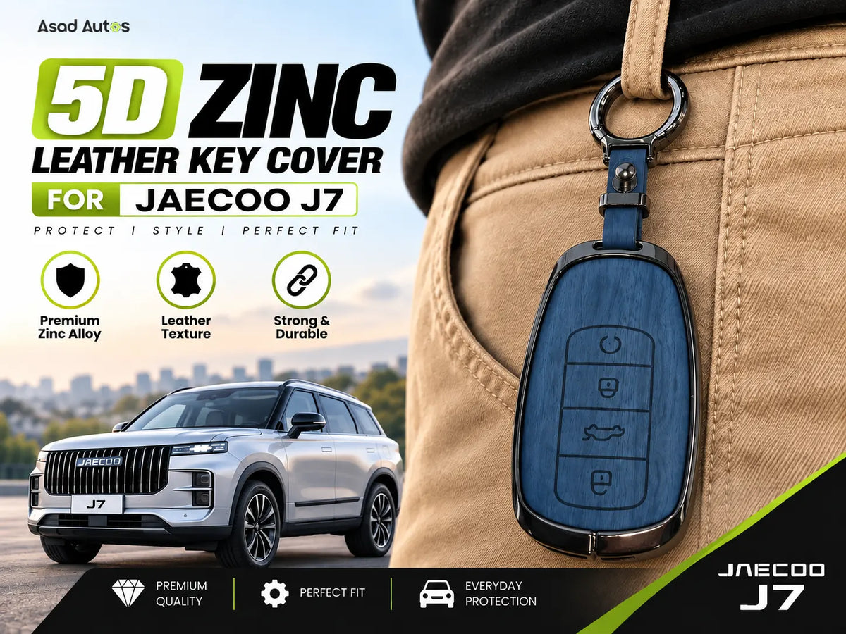 Stylish Protective Zinc Leather Key Case for Jaecoo J7 2025-2026