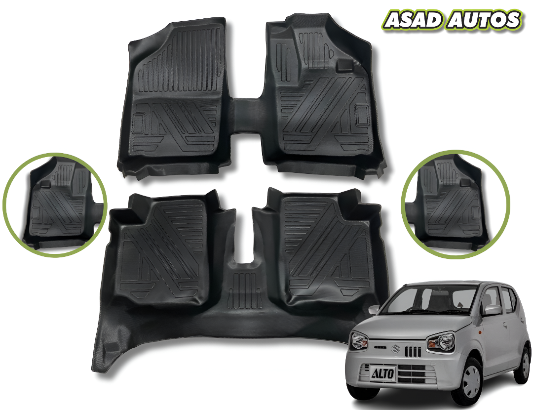 Suzuki Alto 2014-2025 TPE A+ Quality Car Floor Mats – Durable & Custom Fit