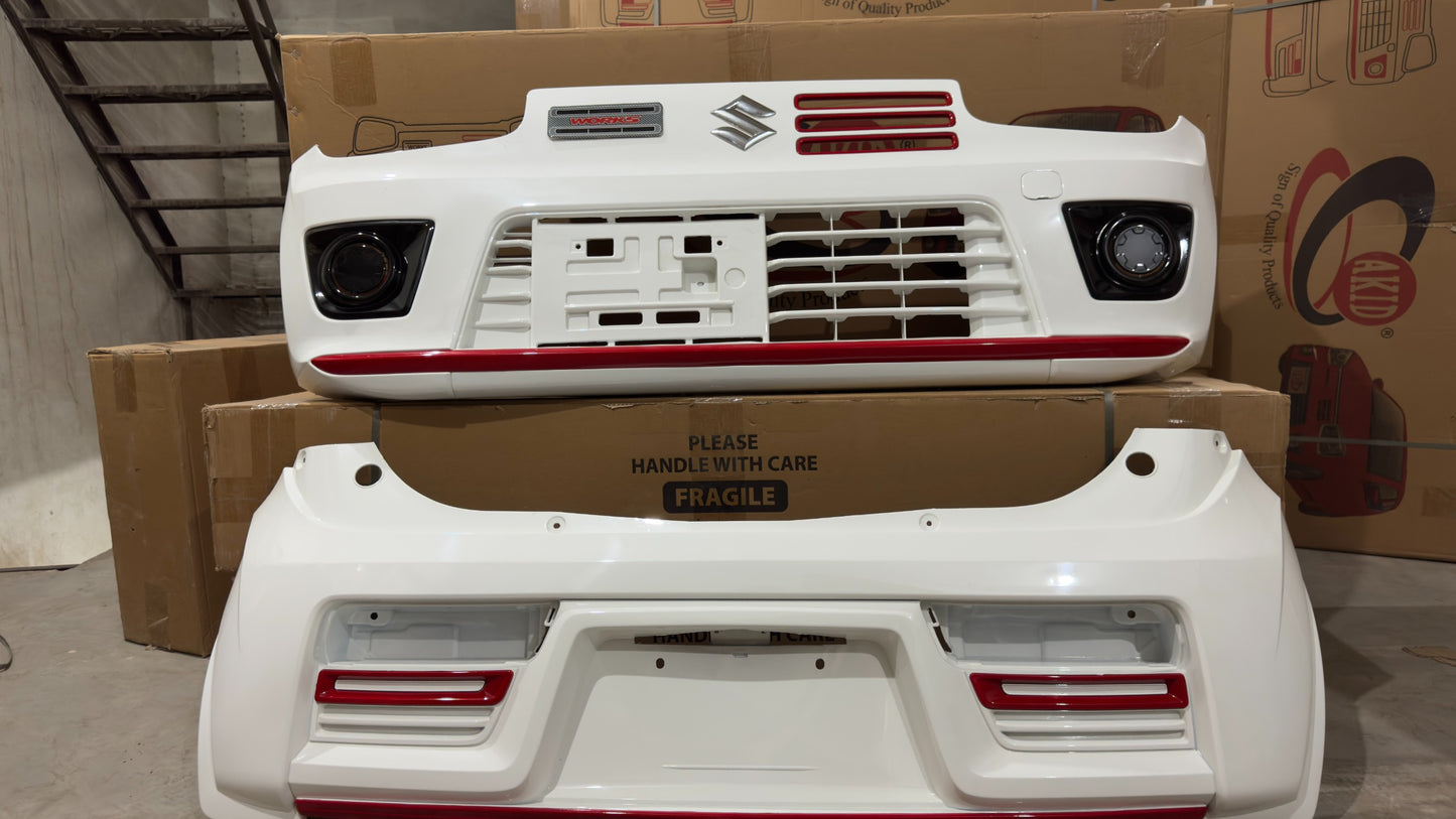 Suzuki Alto 2014-2026 RS style front and back bumper set sporty body kit