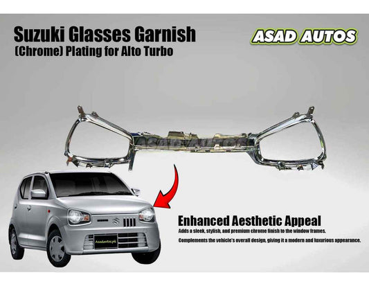 Suzuki Alto 2014-2026 Turbo Glass Garnish (Chrome) Plating – Stylish Automotive Accessories