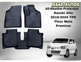 Suzuki Alto 2019–2024 TPE Floor Mats – Premium All-Weather Custom Fit