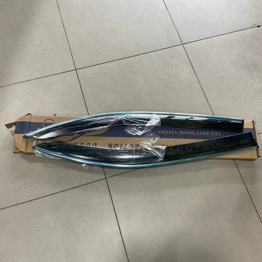 Suzuki Alto Air Press Sun Visor with chrome finish, custom-fit for models 2018 to 2025, providing protection against weather elements and enhancing style.
