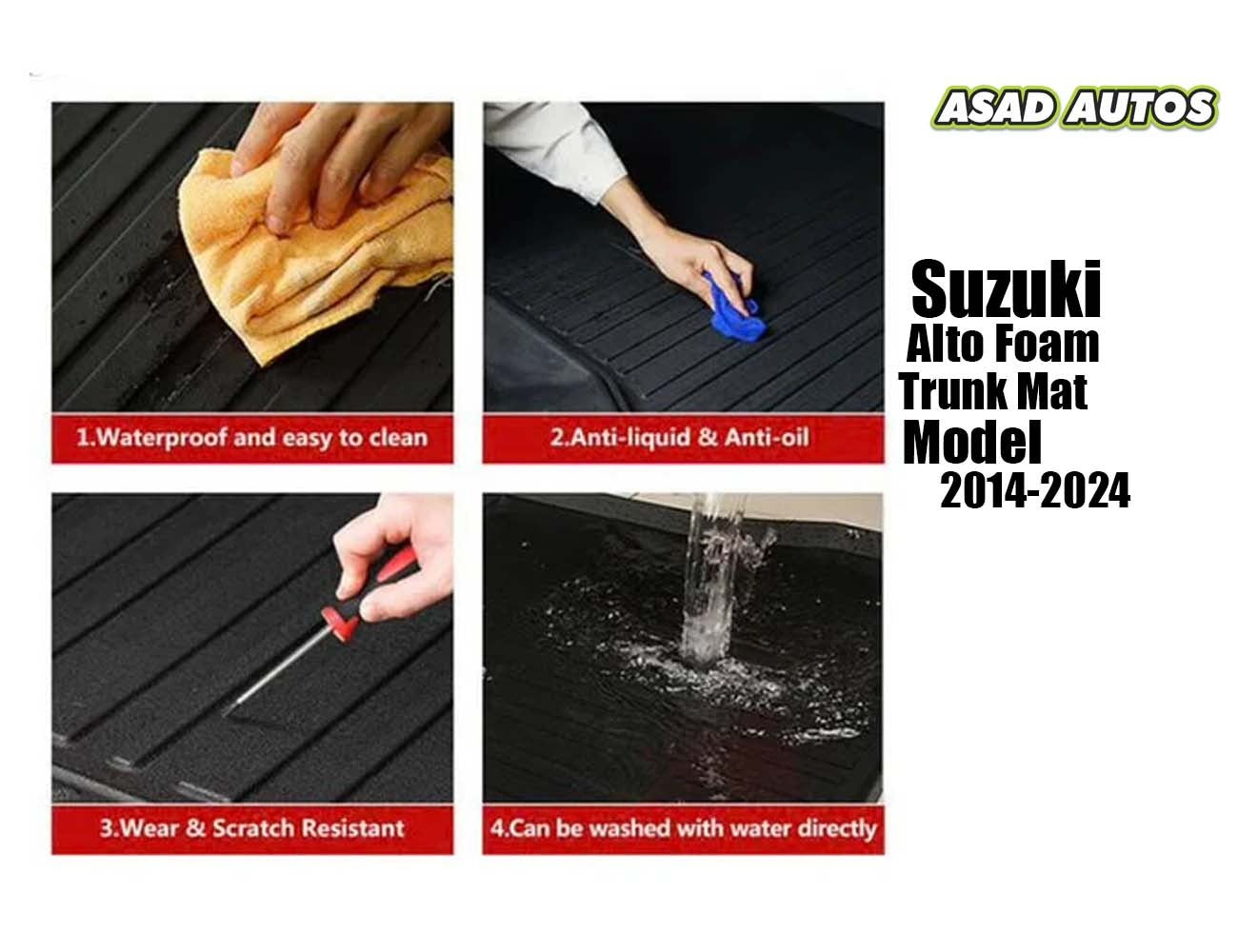 Suzuki Alto Foam Trunk Mat – Custom Cargo Boot Liner for Models 2014-2024


