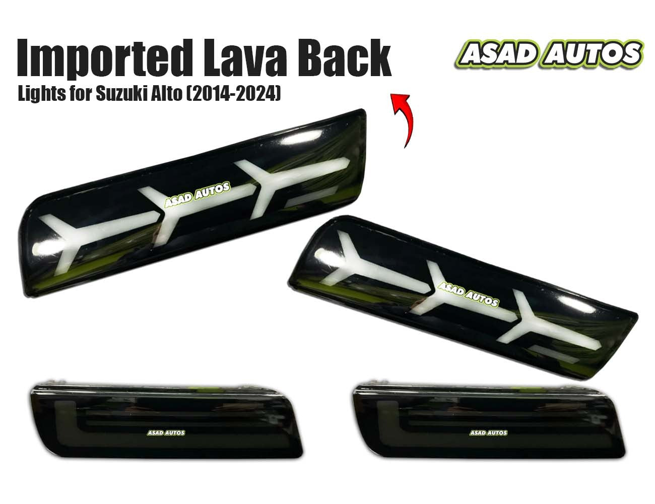 Suzuki Alto Imported Lava Back Lights – Two Variants of LED Tail Lights for Models 2014-2026
