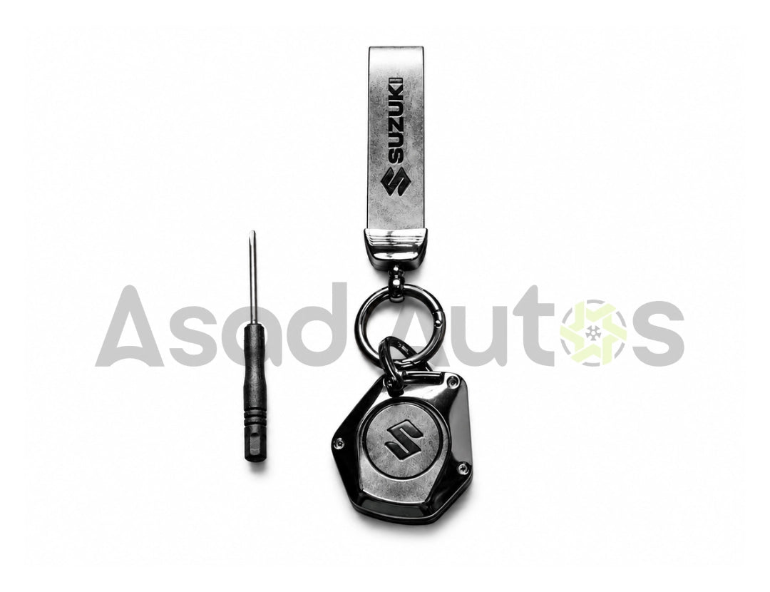 Premium leather Suzuki Alto key cover and keychain for 2014-2026