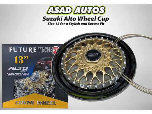 Suzuki Alto Wheel Cup – Size 13 designed for a stylish and secure fit, offering both protection and a modern look for your vehicle.
