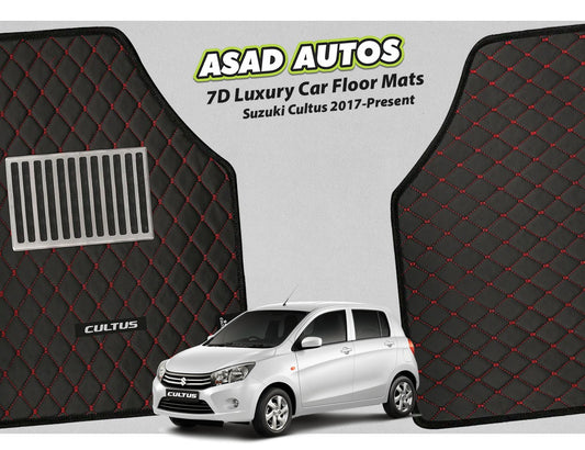 Suzuki Cultus 2017–Present 7D Luxury Car Floor Mats – Custom Fit, Waterproof, and Premium Design

